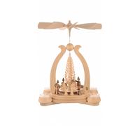 Pyramide de Noël motif d'hiver, 1 étage, hauteur 34 cm, naturel .. MU 10360 neuf