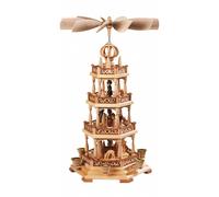 Pyramide de Noël scène de la forêt, 3 étages, hauteur 58 cm, nat.. MU 10500 neuf