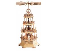 Pyramide de Noël scène de la forêt, 3 étages, hauteur 63 cm, nat.. MU 10504 neuf