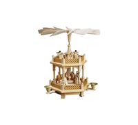 Pyramide de Noël scène de la Nativité, 1 étage, hauteur 33 cm, naturel, Erzge...