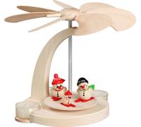 Pyramide de Noël sports d'hiver, 1 étage, hauteur 18 cm, naturel.. SV 16253 neuf