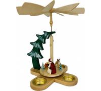 Pyramide de NoëlPère Noël avec renne, hauteur 27 cm, original Erzgebirge par ...