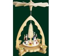 Pyramide de Table Ange + Bergmann Folklorique Seiffen Erzgebirge Neuf 16342