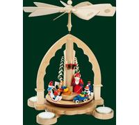 Pyramide de Table Bescherung Avec Père Noël Photophore Hauteur = 27cm Neuf