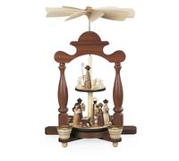 Pyramide De Table Bougies Noël Avec 2 Assiettes 1 Étage (LxBxH): 22x15x32cm