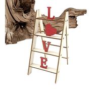 Pyramide de table de la Saint-Valentin avec échelle | Amour Décorations en bois pour la Saint-Valentin - Échelle d'ornement de table, pour les fêtes de fin d'année Étagère, poêle Entrée Fête Mariage