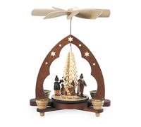 Pyramide de Noël enfants en hiver, 1 étage, hauteur 28 cm, natur.. MU 10216 neuf