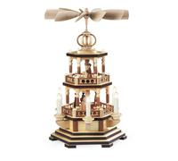 Pyramide de Noël histoire de Noël, 2 étages, hauteur 47 cm, illu.. MU 10448 neuf