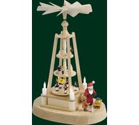 Pyramide de Table Illuminé Minipyramide Folklorique Erzgebirge Neuf 08088