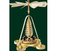 Pyramide de Table Kurrende Teelichter Seiffen Folklorique Erzgebirge 16684