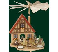 Pyramide de Table Maison Bavière Photophore Folklorique Erzgebirge Neuf 16241