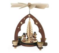 Pyramide de Noël anges musiciens, 1 étage, hauteur 28 cm, nature.. MU 10204 neuf