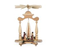 Pyramide de Table Naissance Christ Arbre Copeau 1-stöckig Nature ( Lxlxh ):