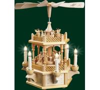 Pyramide de Table Naissance Christ Nature Électrique Erzgebirge Neuf 16711