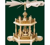 Pyramide de Noël scène de la Nativité, 1 étage, hauteur 35 cm, n.. RG 16701 neuf