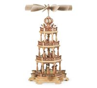 Pyramide de Noël histoire de Noël, 3 étages, hauteur 58 cm, natu.. MU 10562 neuf