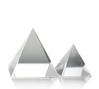 Pyramide de Verre Optique 40mm en Cristal, Prisme Décoratif Bureau