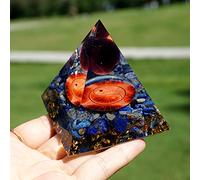 Pyramide d'orgonite en cristal d'améthyste avec pierre de cristal lapis lazuli résine orgonite guérisons