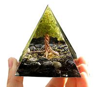 Pyramide d'orgonite Faite à la Main avec Pierre de Cristal d'obsidienne, Orgonite de guérison Reiki, générateur d'énergie Positif Collection