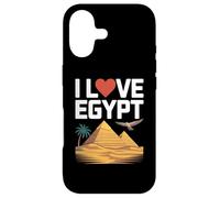 Pyramide du désert Faucon Oasis I Love Egypt Coque pour iPhone 17