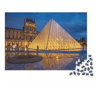 Pyramide du Louvre ParisPuzzle 1000 Pièces Complet pour Famille Relaxation Mentale Amusement par Temps De Pluie Qualité Premium 38x26cm/1000pcs
