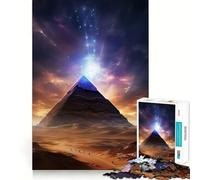 Pyramide égyptienne Antique Puzzle de 1000 pièces pour Adultes Jeu de Concentration mentale Activité de découpage de Haute précision Activité de Partage et de renforcement des Liens familiaux 38x26cm