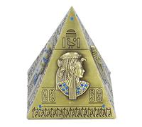 Pyramide égyptienne Modèle Vert Décoratif Artisanat Ornement en Métal Décoration Voyage Vert Bronze Ornements Décorations Souvenirs Artisanat Kits D'architecture