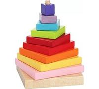 Pyramide en bois a empiler Multicolore G