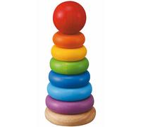 Pyramide en bois anneaux à empiler