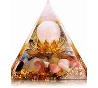 Pyramide en cristal inspirante Fleur de vie avec mélange Quartz Energie Pyramide Générateur pour la protection Méditation Orgonite Pyramides