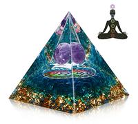 Pyramide en Orgonite, Pyramide en Orgone Reiki Cristal Pyramide Cadeaux Spirituels pour Énergie Chakra Méditation Yoga Décoration de la Maison (6 cm)