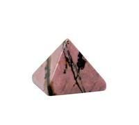 Pyramide en pierre de cristal naturelle, pierre précieuse décorative, matériau naturel, forme pyramide fabriquée à partir de pierre naturelle (Rhodonite)
