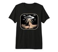 Pyramide Extraterrestre OVNI Mystère Antique Enlèvement Espace Hommes Femmes T-Shirt Haut de Gamme