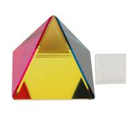 Pyramide irisée Suncatcher, Pyramide en Verre à Prisme de Couleur Arc-en-Ciel, Ornement de Bureau pour la Photographie, la méditation, la guérison, matériau en Verre Optique avec (60MM)