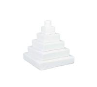 Pyramide- lot de 6 gros blocs blanc Blanc G