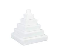 Pyramide- lot de 6 gros blocs blanc Blanc G