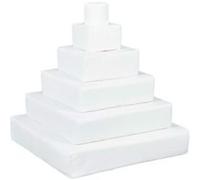 Pyramide- lot de 6 gros blocs blanc Blanc