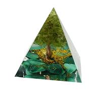 Pyramide Orgonite de cristal de guérison, Protection d'énergie Reiki, Chakra Orgone de guérison，Pierres thérapeutiques de énergie positive Guérison Méditation Yoga 6CM