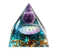 Pyramide Orgonite en Cristal améthyste, sphère avec Quartz Bleu, Reiki, énergie, Chakra, Protection de guérison, Orgone, Cadeau pour Les Amis
