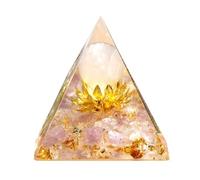 Pyramide Orgonite Fleur de Lotus Doré