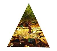Pyramide Orgonite péridot, Arbre de Vie, avec Pierre d'oeil de Tigre, Reiki, générateur d'énergie, Protection Cristal guérison Orgonite Collection