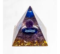 Pyramide péridot en cristal naturel fait à la main, pyramide en résine d'améthyste, décoration égyptienne, 1 pièce