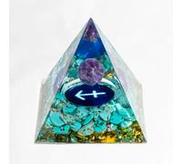 Pyramide péridot en cristal naturel fait à la main, pyramide en résine d'améthyste, décoration égyptienne, 1 pièce