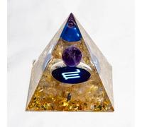 Pyramide péridot en cristal naturel fait à la main, pyramide en résine d'améthyste, décoration égyptienne, 1 pièce