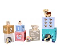 Pyramide pliante avec animaux en bois, Antarctique, Adam Toys