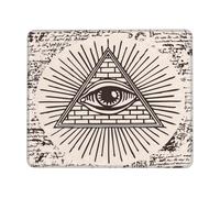 Pyramide Triangulaire De L'Œil Omniscient De Dieu Tapis De Souris Bords Cousus Tapis Souris Douce Mouse Pad pour Gamer Études Pc 25X30Cm