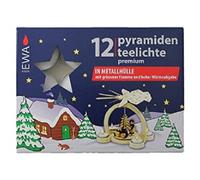 Pyramidenteelichte Premium - Blanc, Á 12 Pièce