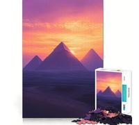 Pyramides au Coucher du Soleil Puzzle de 1000 pièces pour Adolescents Jeu Intelligent et divertissant pour se détendre (38x26cm)