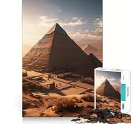 Pyramides de Gizeh au Coucher du Soleil Puzzle de 1000 pièces pour Adultes Jeu de réflexion Attente et Calme Pièce de Collection de qualité (50x75cm)