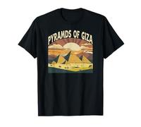 Pyramides de Gizeh, Égypte Ancienne du Sahara Coucher du Soleil du désert T-Shirt
